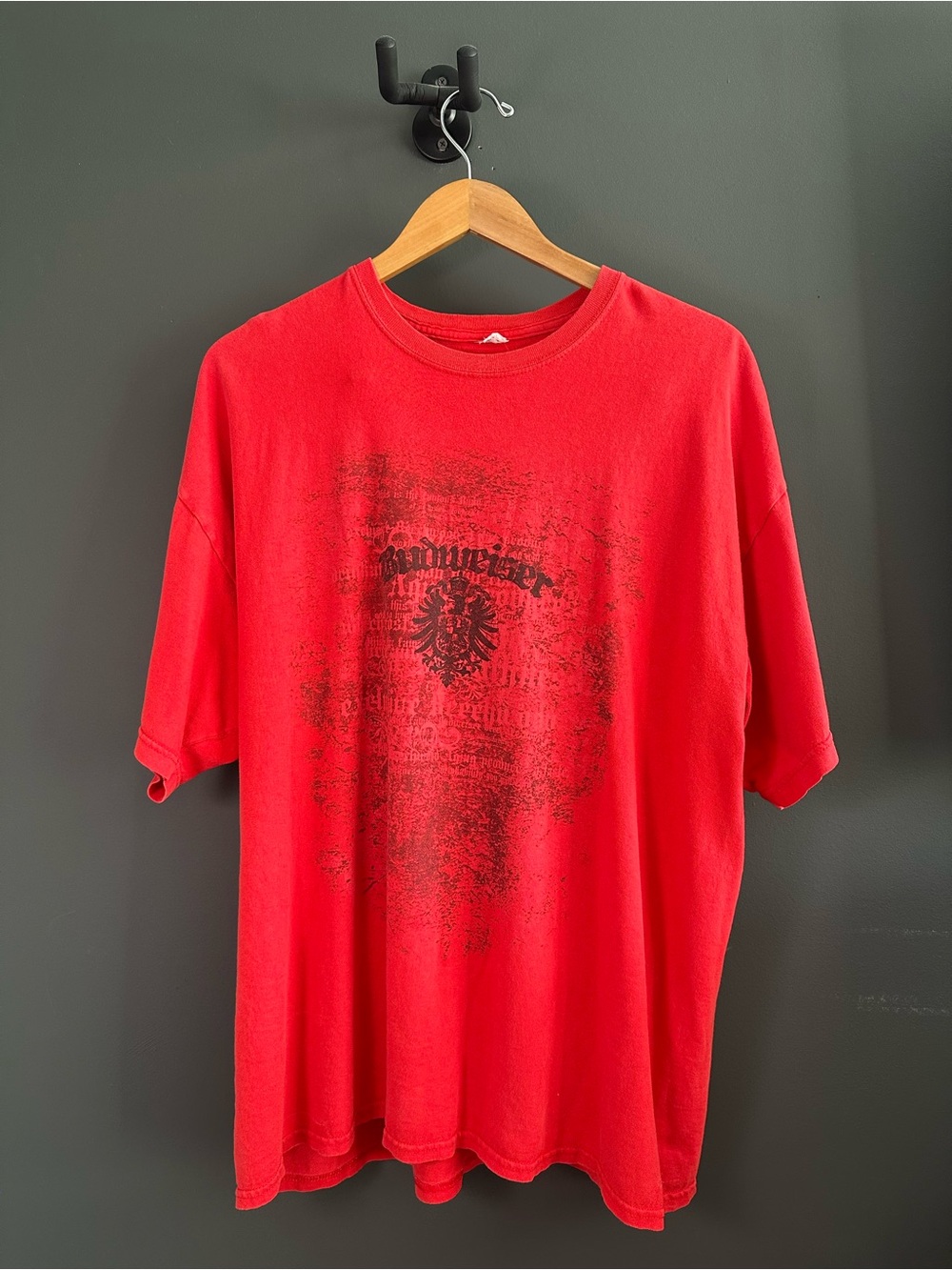 Budweiser Red Short-Sleeve Tee with Black Graphic